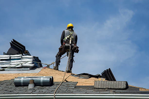 Professional Roof Replacement technician working in Campton, NH